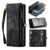 Samsung Galaxy S23 Vintage 2 in 1 portemonnee hoes - Zwart