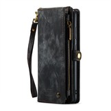 Samsung Galaxy S23 Plus Vintage 2 in 1 portemonnee hoes - Zwart
