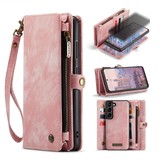 Samsung Galaxy S23 Plus Vintage 2 in 1 portemonnee hoes - Lichtroze