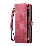 Samsung Galaxy S23 Ultra Vintage 2 in 1 portemonnee hoes - Rood