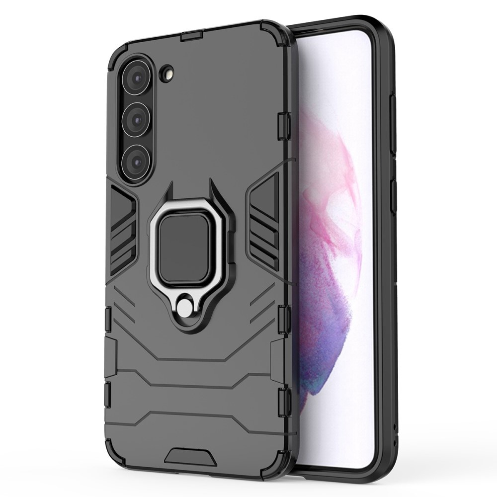 Samsung Galaxy S23 Armor backcover hoes met ringhouder - Zwart
