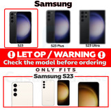 Samsung Galaxy S23 Telefoonhoes met koord - Glitter Lichtblauw