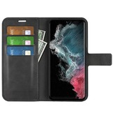 Samsung Galaxy S23 Ultra cover bookcase hoes - Zwart