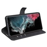 Samsung Galaxy S23 Ultra cover bookcase hoes - Zwart