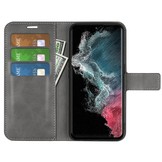 Samsung Galaxy S23 Ultra cover bookcase hoes - Grijs