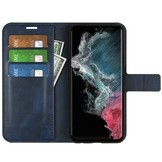 Samsung Galaxy S23 Ultra cover bookcase hoes - Blauw