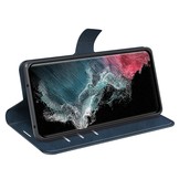 Samsung Galaxy S23 Ultra cover bookcase hoes - Blauw