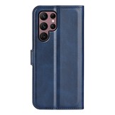 Samsung Galaxy S23 Ultra cover bookcase hoes - Blauw