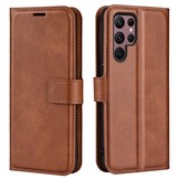 Samsung Galaxy S23 Ultra cover bookcase hoes - Bruin