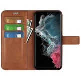 Samsung Galaxy S23 Ultra cover bookcase hoes - Bruin