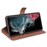 Samsung Galaxy S23 Ultra cover bookcase hoes - Bruin
