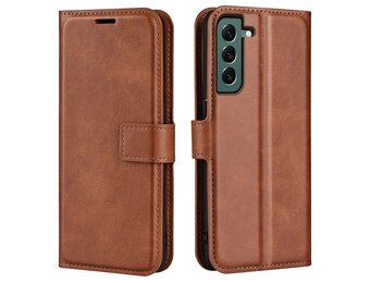 Lunso - Samsung Galaxy S23 Plus - cover bookcase hoes - Bruin