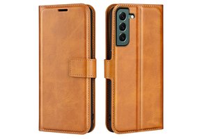 Lunso - Samsung Galaxy S23 Plus - cover bookcase hoes - Cognac