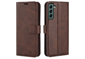 Lunso - Samsung Galaxy S23 Plus - cover bookcase hoes - Coffee