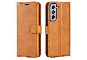 Lunso - Samsung Galaxy S23 - cover bookcase hoes - Cognac