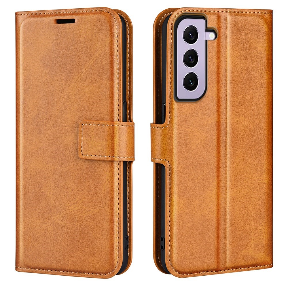Lunso - Samsung Galaxy S23 - cover bookcase hoes - Cognac