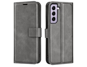 Lunso - Samsung Galaxy S23 - cover bookcase hoes - Grijs