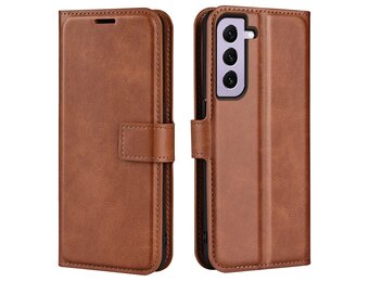 Lunso - Samsung Galaxy S23 - cover bookcase hoes - Bruin