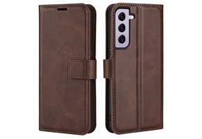 Lunso - Samsung Galaxy S23 - cover bookcase hoes - Coffee