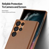 Samsung Galaxy S23 Ultra Grid Serie Back cover hoes - Bruin