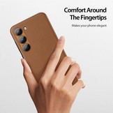 Samsung Galaxy S23 Plus Grid Serie Back cover hoes - Bruin