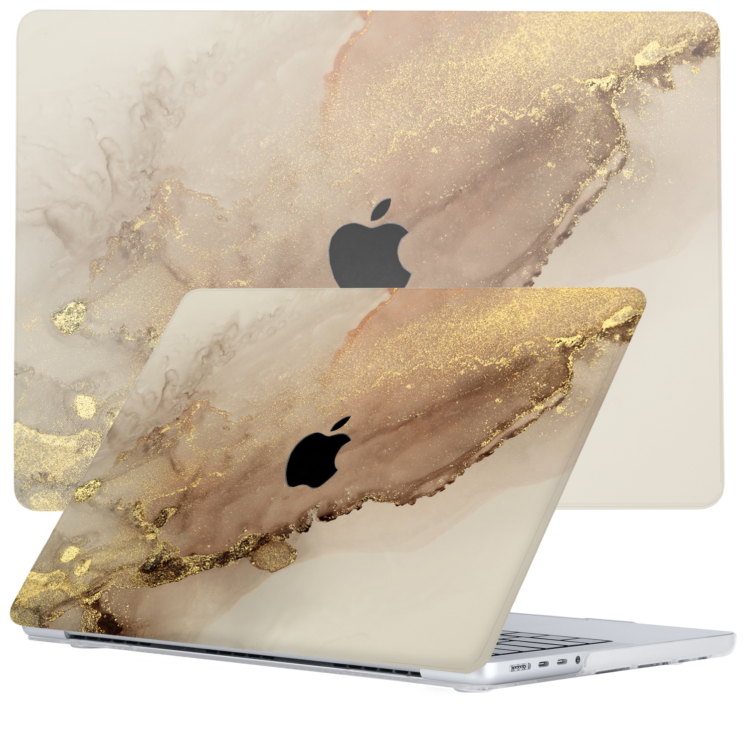 Lunso - MacBook Pro 14 pouces M1/M2 (2021-2023) - Housse coque - Marble  Finley