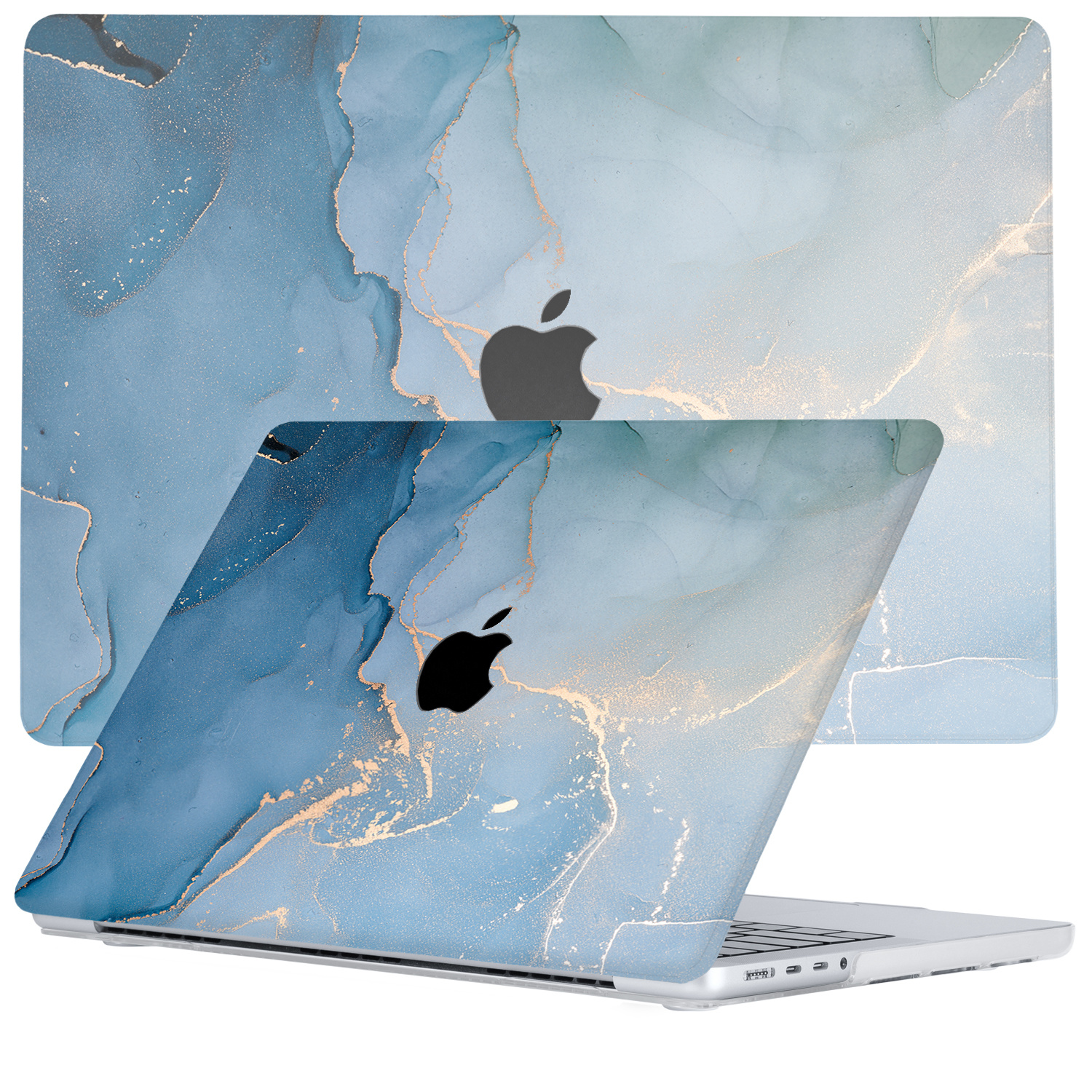 Lunso - MacBook Pro 14 inch M1 / M2 (2021-2023) - case hoes - Aciano Azul