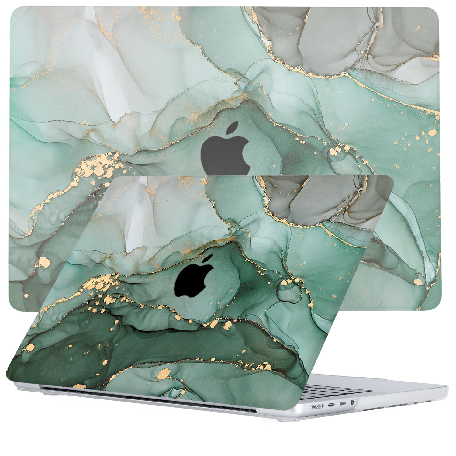 Lunso - MacBook Pro 16 inch M1 / M2 (2021-2023) - case hoes - Green Maeve