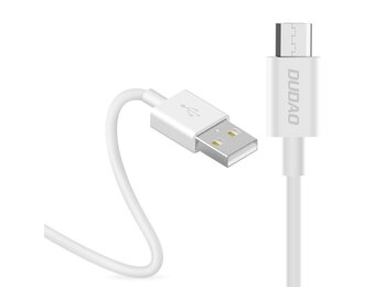 Dudao - USB naar Micro USB oplader - 3A Fast charge oplaadkabel - Datakabel - 1 Meter - Wit