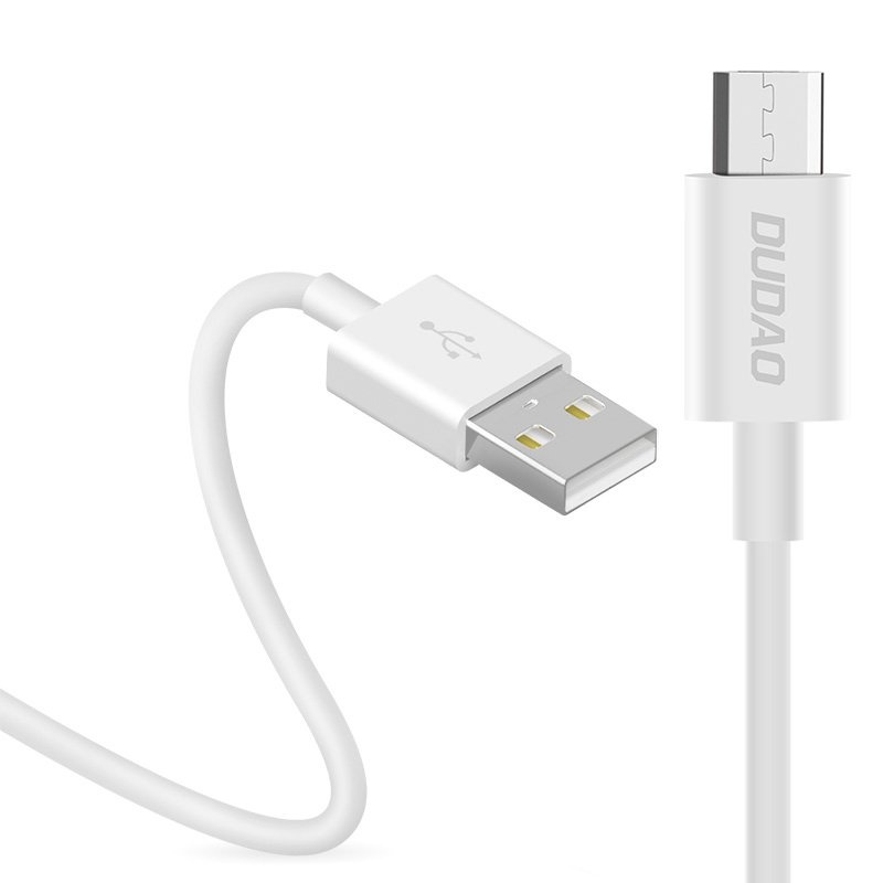USB naar Micro USB (3A) Fast charge oplader en datakabel van 1 Meter - Wit