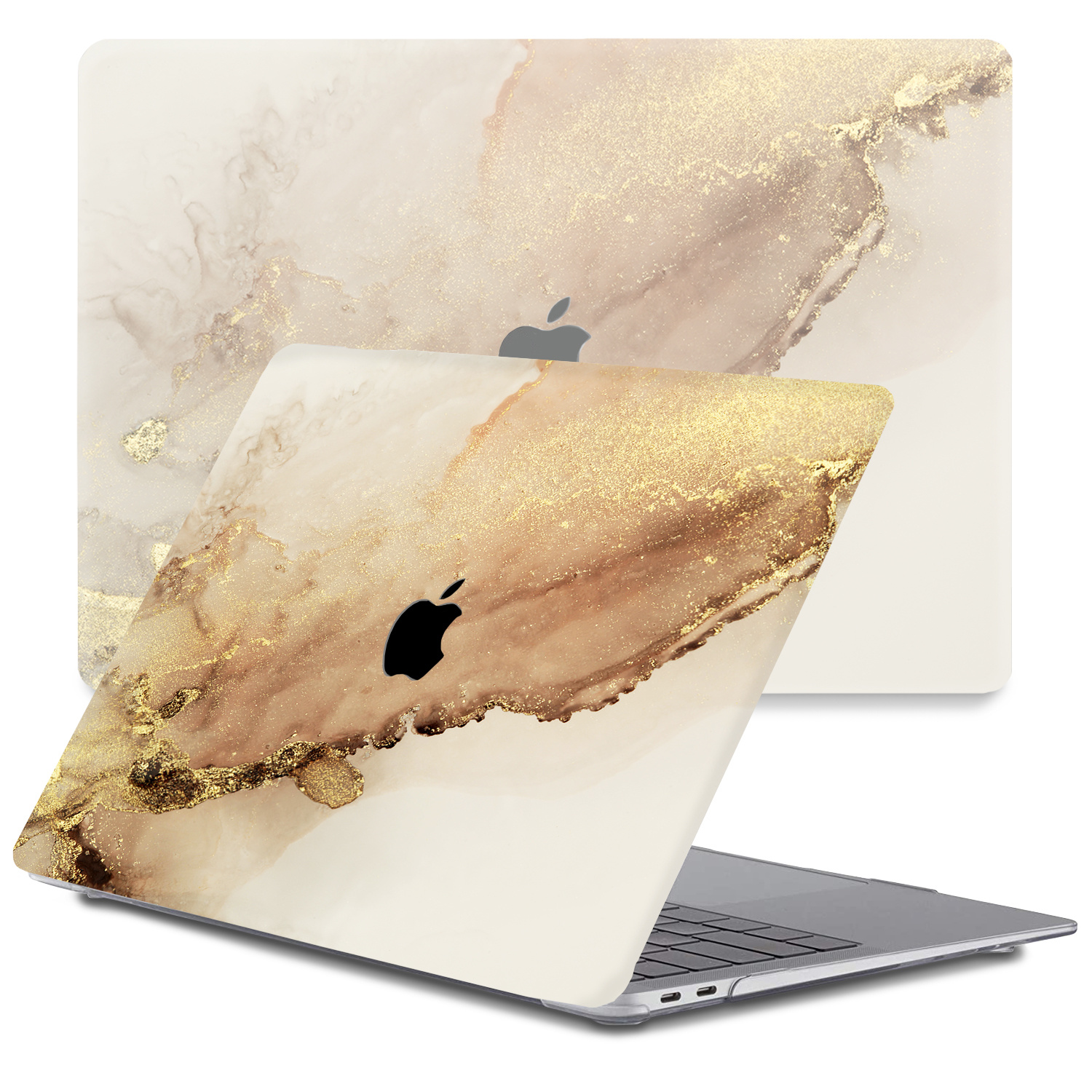 Lunso - MacBook Air 13 inch (2020) - case hoes - Sweet Caramel