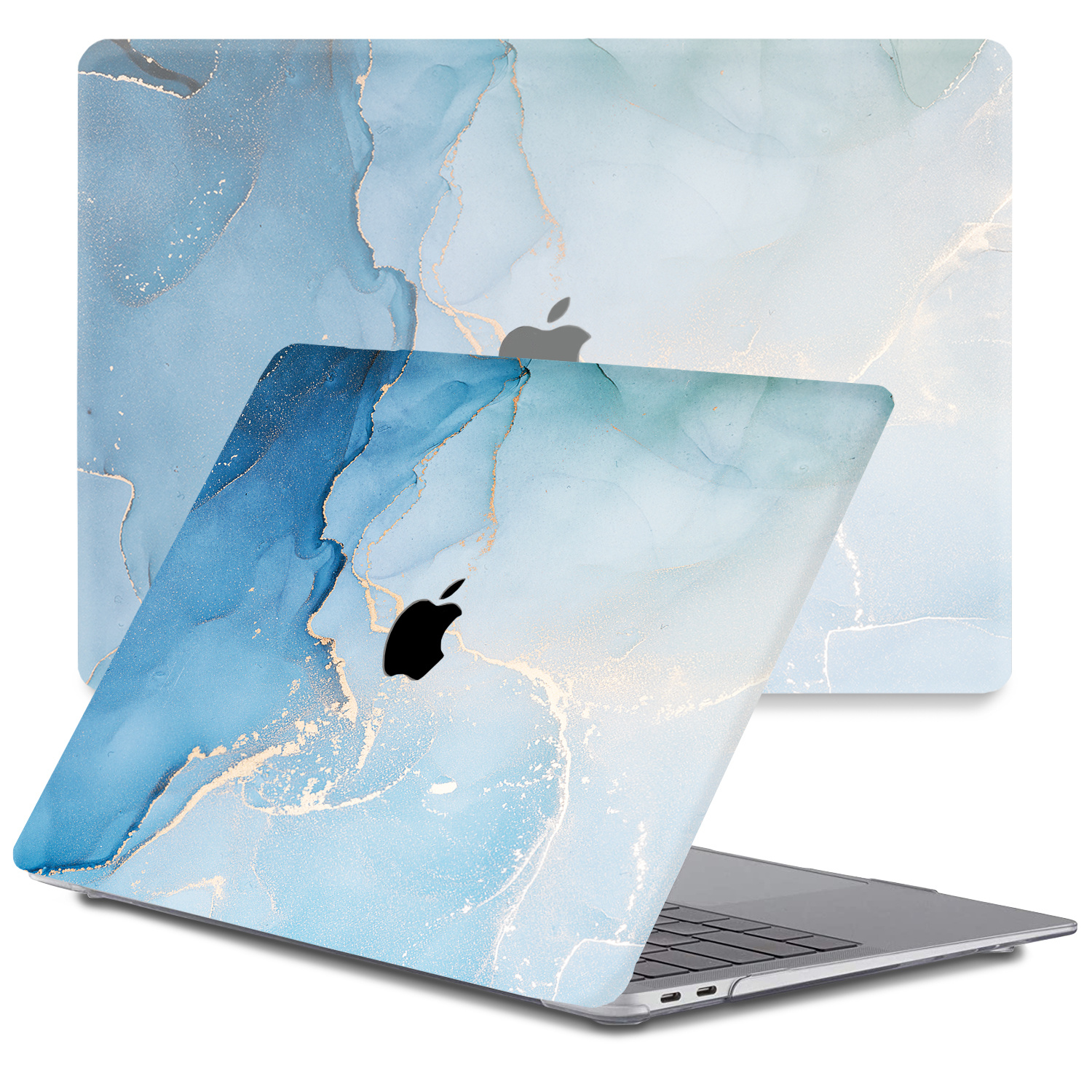 Lunso - MacBook Air 13 inch (2020) - case hoes - Aciano Azul