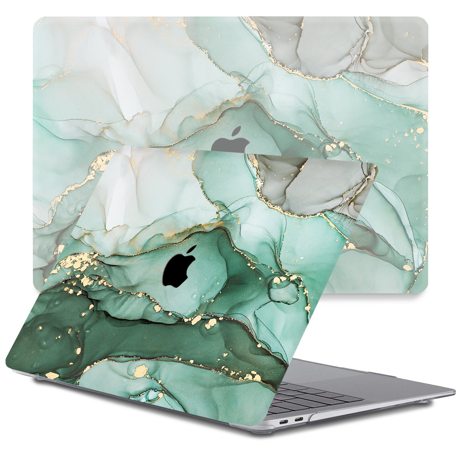 Lunso - MacBook Pro 13 inch (2020-2022) - case hoes - Green Maeve