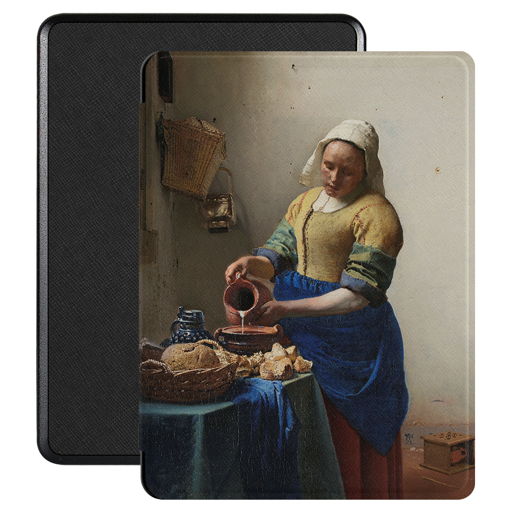 Kobo Glo, Kobo Glo HD en Kobo Touch 2.0 hoes (6 inch) Vegan Saffiano leren sleep cover - Vermeer Melkmeisje