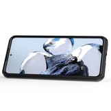 Xiaomi 12T Pro Armor backcover hoes met ringhouder - Zwart