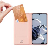 Xiaomi 12T en Xiaomi 12T Pro Slim Bookcase hoesje - Rose Goud