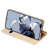 Xiaomi 12T en Xiaomi 12T Pro Slim Bookcase hoesje - Goud