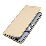Xiaomi 12T en Xiaomi 12T Pro Slim Bookcase hoesje - Goud
