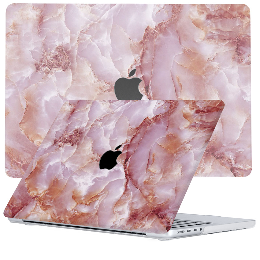 Lunso - MacBook Pro 14 inch M1 / M2 (2021-2023) - case hoes - Marble Finley