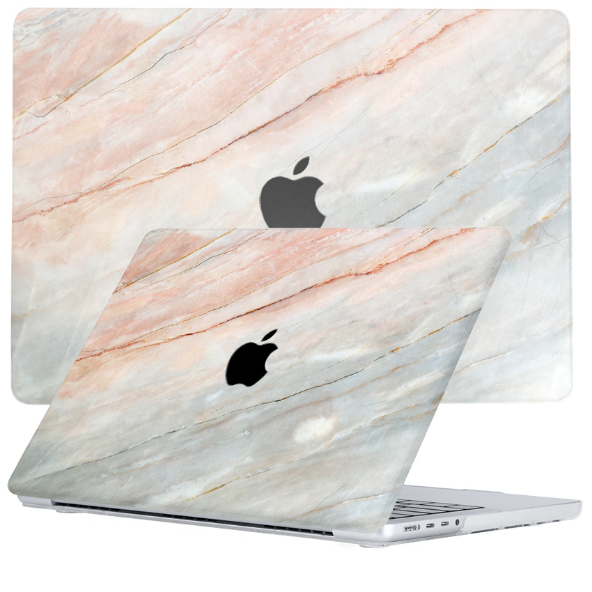 Lunso - MacBook Pro 14 inch M1 / M2 (2021-2023) - case hoes - Marble Aiden