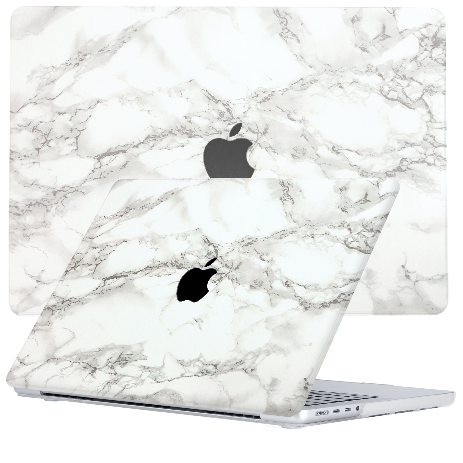 Lunso - MacBook Pro 14 inch M1 / M2 (2021-2023) - case hoes - Marble Cosette