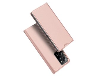 Dux Ducis - Xiaomi Poco X5 Pro - Slim bookcase hoesje - Rose Goud