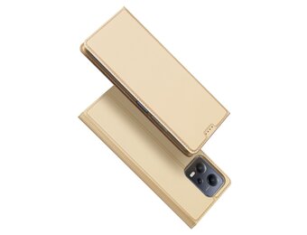 Dux Ducis - Xiaomi Poco X5 - Slim bookcase hoesje - Goud