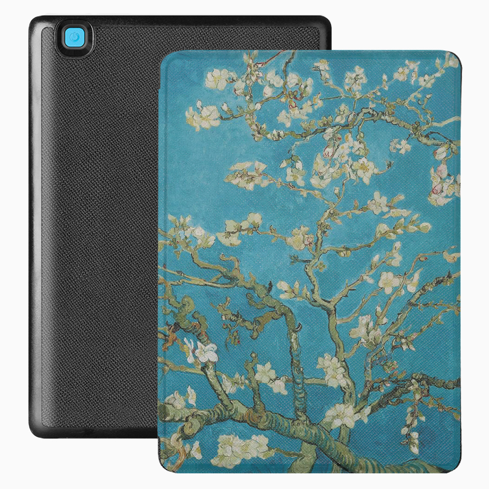 Kobo Aura Edition 2 hoes (6 inch) Vegan Saffiano leren sleep cover - Van Gogh Amandelbloesem