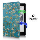 Kobo Aura Edition 2 hoes (6 inch) Vegan Saffiano leren sleep cover - Van Gogh Amandelbloesem