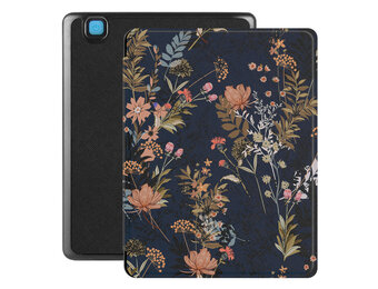 Lunso - Kobo Aura H20 Edition 2 hoes (6.8 inch) - Vegan Saffiano Leren sleep cover - Urban Park