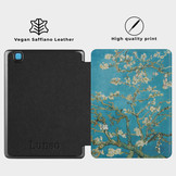 Kobo Aura H20 Edition 2 hoes (6.8 inch) Vegan Saffiano leren sleep cover - Van Gogh Amandelbloesem