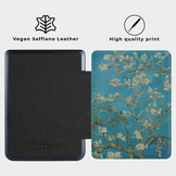 Kobo Nia hoes (6 inch) Vegan Saffiano leren sleep cover - Van Gogh Amandelbloesem