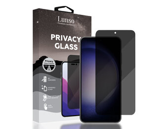 Lunso - Samsung Galaxy S23 - Privacy Glass - Screen protector