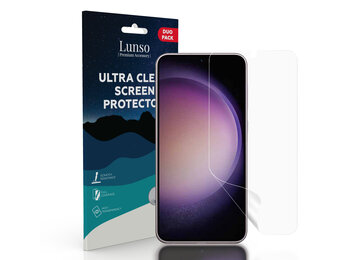 Lunso - Samsung Galaxy S23 Plus - Duo Pack (2 stuks) Beschermfolie - Full Cover Screen protector